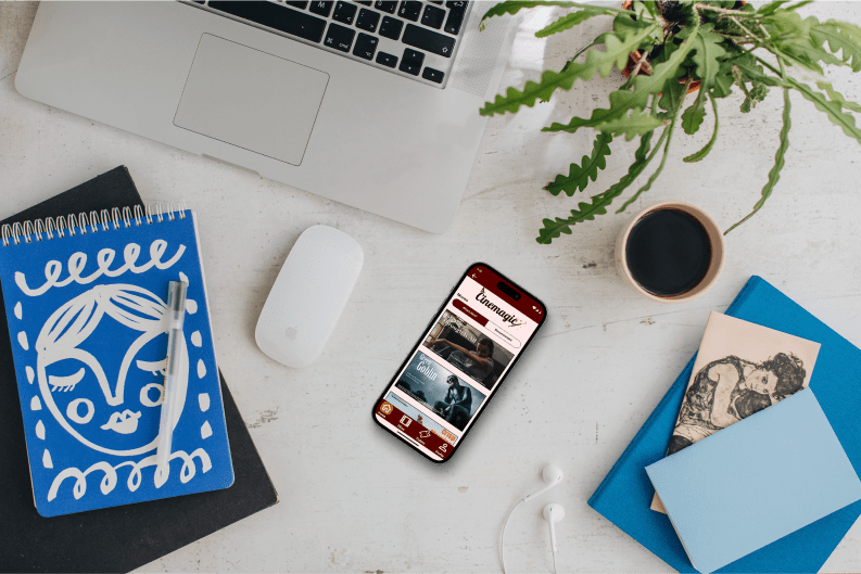 Cinemagic 'android home' mockup