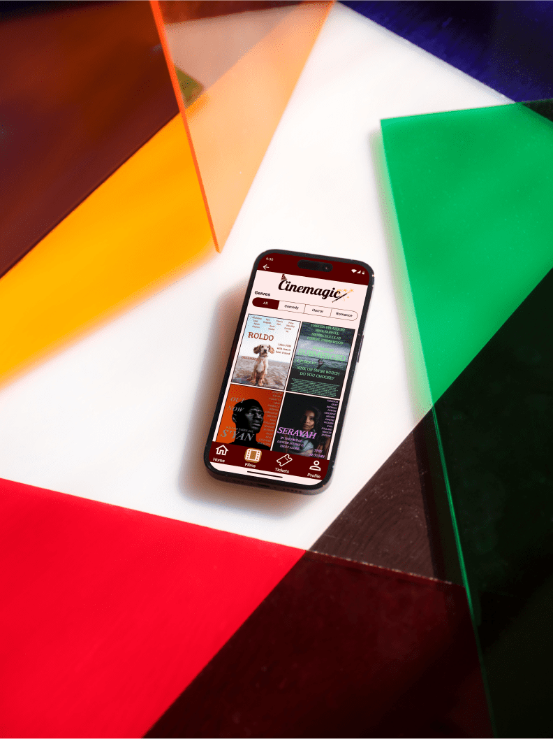 Cinemagic 'android films' mockup