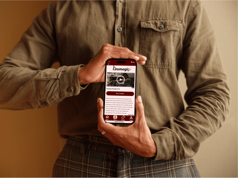 Cinemagic 'android specific film' mockup