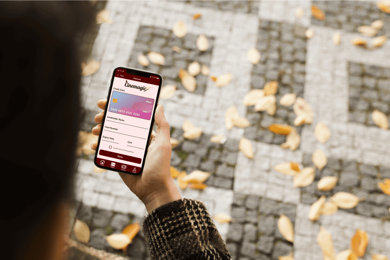 Cinemagic 'ios card payment' mockups