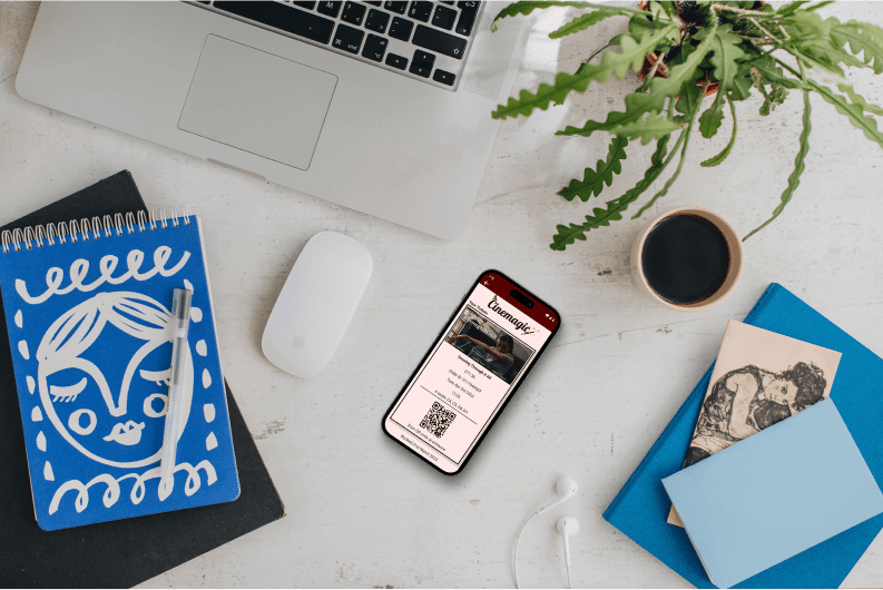 Cinemagic 'android tickets' mockup