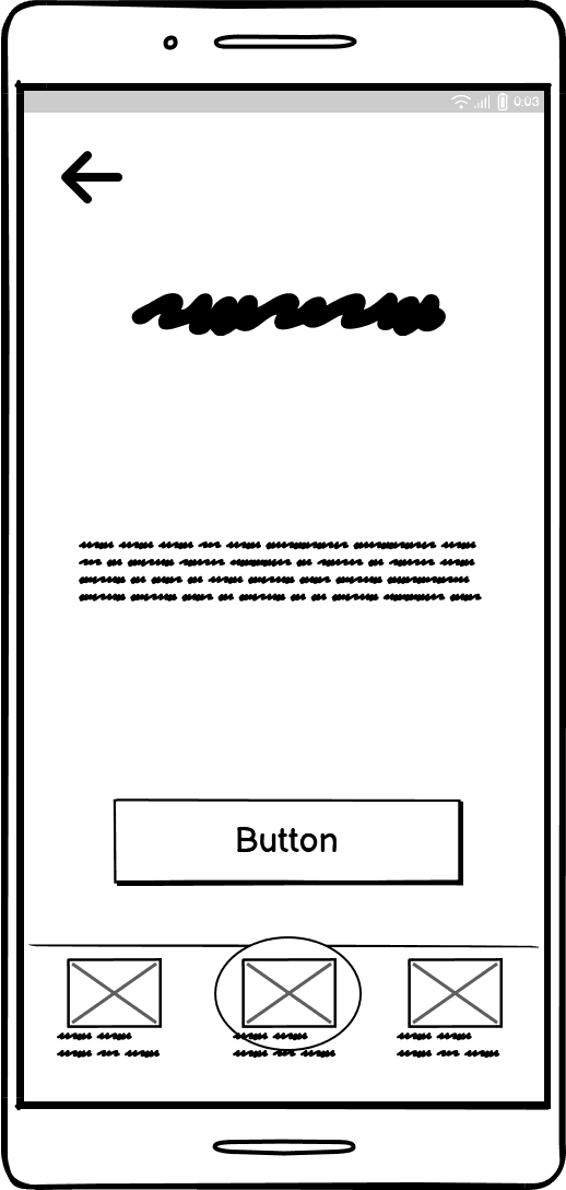 FrugalityFirst 'your goals' low fidelity wireframe.