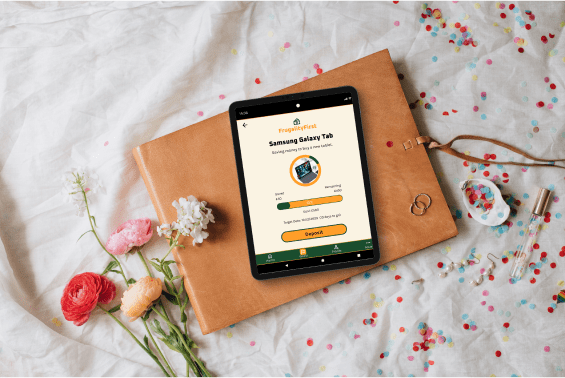 FrugalityFirst 'specific goal tablet' mockup