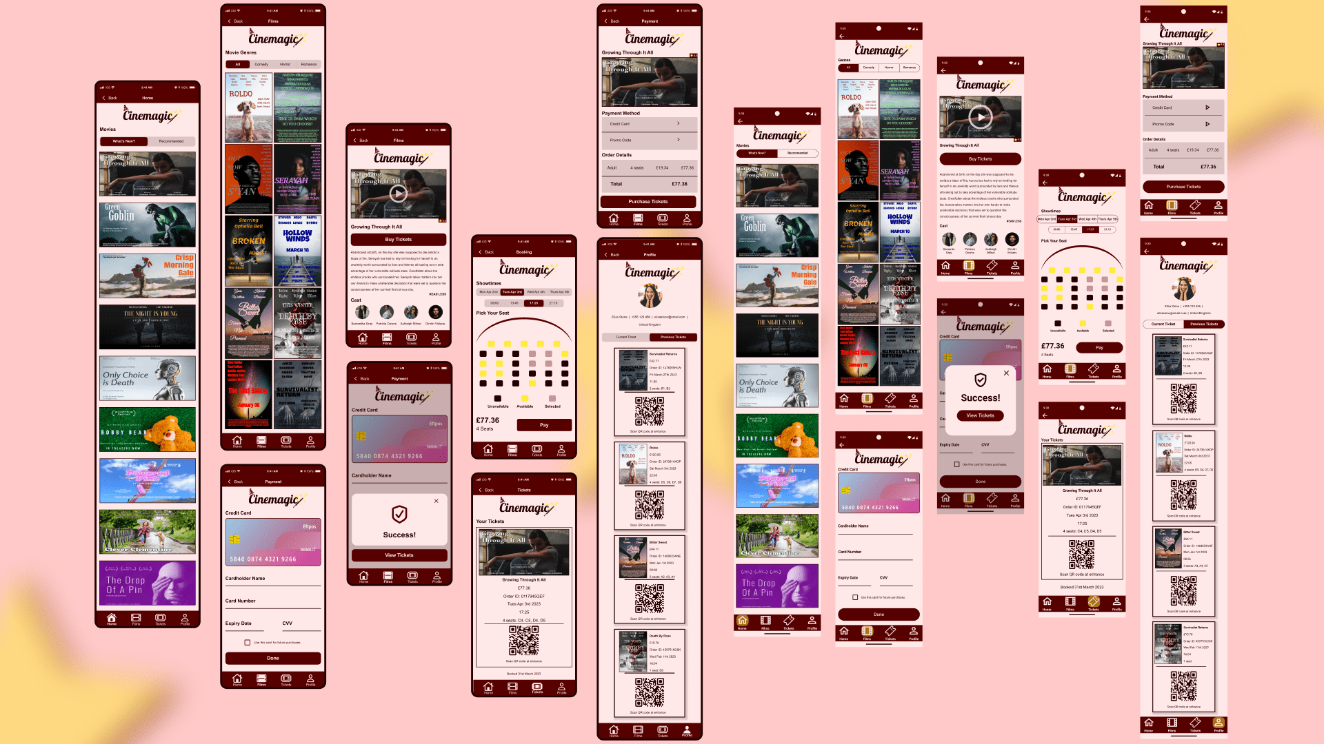 Cinemagic homepage screen.