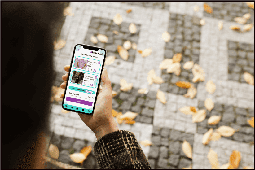 Stitched 'basket' mockup